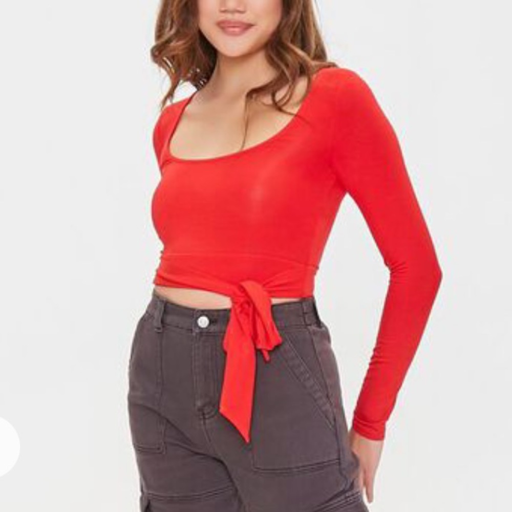 Tie up crop top ♥️